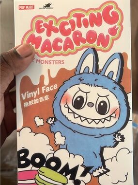 POP MART Exciting Macaron Blue Vinyl Face Figure